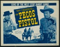 t114 PECOS PISTOL title lobby card '49 Tex Williams, Smokey Rogers