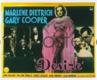 VHP7 226 DESIRE glass lantern coming attraction slide '36 Dietrich, Gary Cooper