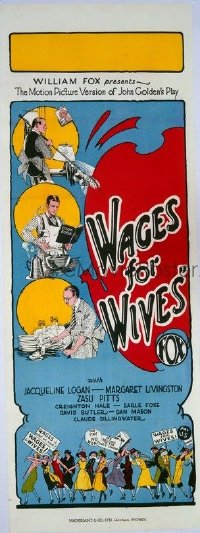 #162 WAGES FOR WIVES Aust 1925 women's lib!