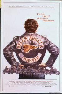 #413 HELL'S ANGELS FOREVER one-sheet movie poster '83 cool Lilly artwork!!