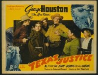 t033 LONE RIDER IN TEXAS JUSTICE title lobby card '42 George Houston