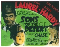 VHP7 172 SONS OF THE DESERT glass lantern coming attraction slide '33 Laurel & Hardy!