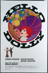 VHP7 509 HELLO DOLLY one-sheet movie poster '70 classic Richard Amsel artwork!