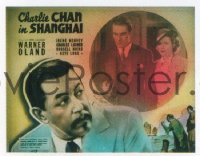 VHP7 186 CHARLIE CHAN IN SHANGHAI glass lantern coming attraction slide '35 Oland