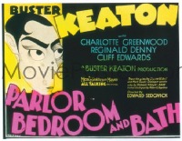 VHP7 152 PARLOR BEDROOM & BATH glass lantern coming attraction slide '31 Buster Keaton