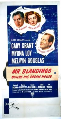 VHP7 044 MR BLANDINGS BUILDS HIS DREAM HOUSE linen three-sheet movie poster '48