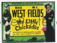 VHP7 157 MY LITTLE CHICKADEE glass lantern coming attraction slide '40 Fields, Mae West