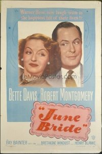 1560 JUNE BRIDE one-sheet movie poster '48 Bette Davis, Robert Montgomery