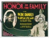 VHP7 145 HONOR OF THE FAMILY glass lantern coming attraction slide '31 Bebe Daniels