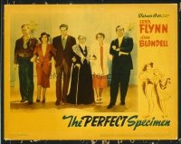 2201 PERFECT SPECIMEN lobby card '37 Errol Flynn + cast portrait!