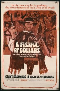 v132 FISTFUL OF DOLLARS  40x60 '67 Clint Eastwood