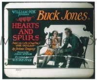 VHP7 137 HEARTS & SPURS glass lantern coming attraction slide '25 Buck Jones, Lombard