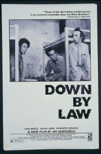 VHP7 577 DOWN BY LAW one-sheet movie poster '86 Jim Jarmusch, Roberto Benigni