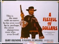 v131 FISTFUL OF DOLLARS  British quad '67 Clint Eastwood