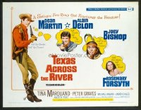 t442 TEXAS ACROSS THE RIVER half-sheet movie poster '66 Dean Martin, Delon