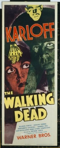 VHP7 095 WALKING DEAD insert movie poster R44 Boris Karloff, Curtiz