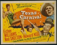 t069 TEXAS CARNIVAL 8 movie lobby cards '51 Esther Williams, Skelton