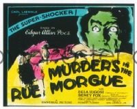 VHP7 108 MURDERS IN THE RUE MORGUE glass lantern coming attraction slide '32 Lugosi