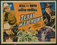 t036 TEXAS MAN HUNT title lobby card '42 Bill Cowboy Rambler Boyd
