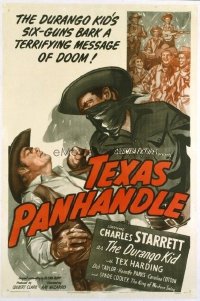t083 TEXAS PANHANDLE linen one-sheet movie poster '45 Starrett, Durango Kid