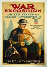 VHP7 001 WAR EXPOSITION linen one-sheet movie poster '18 great World War I art!