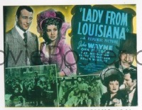 JW 186 LADY FROM LOUISIANA glass lantern coming attraction slide '41 John Wayne