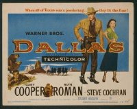 t487 DALLAS 8 movie lobby cards '50 Gary Cooper, Ruth Roman, Texas!