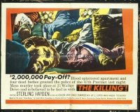 VHP7 459 KILLING half-sheet movie poster '56 Kubrick, classic dead body image!