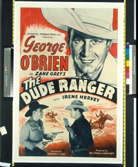 t422 DUDE RANCHER linen one-sheet movie poster R1930s George O'Brien, Zane Grey
