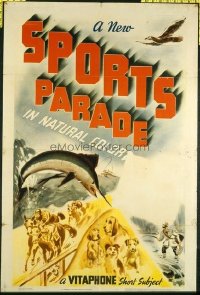 1600 SPORTS PARADE one-sheet movie poster '40 Vitaphone short subject!