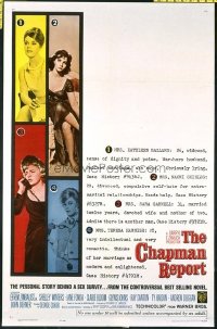 1521 CHAPMAN REPORT one-sheet movie poster '62 Jane Fonda, Shelley Winters