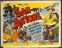 t257 SAN ANTONE style B half-sheet movie poster '53 Rod Cameron, Whelan