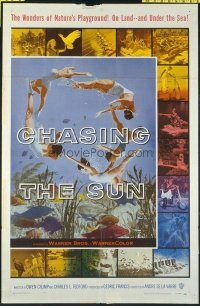 1522 CHASING THE SUN one-sheet movie poster '56 nature's wonders!