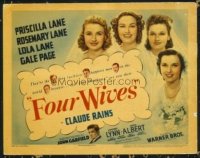 1184 FOUR WIVES title lobby card '39 Lane Sisters, John Garfield