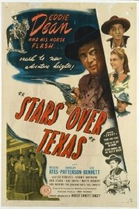 t459 STARS OVER TEXAS linen one-sheet movie poster '46 Eddie Dean western!