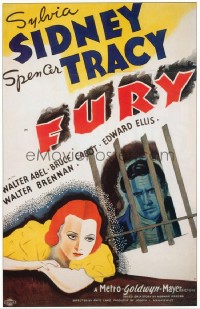 076 FURY ('36) paper backed 1sheet