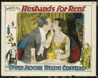 2169 HUSBANDS FOR RENT lobby card '27 Owen Moore, Helene Costello