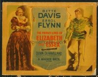 1298 PRIVATE LIVES OF ELIZABETH & ESSEX title lobby card '39 Flynn