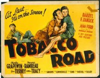 VHP7 050 TOBACCO ROAD style B half-sheet movie poster '41 Gene Tierney, Ford