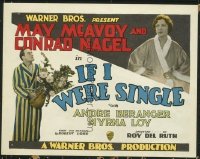 1219 IF I WERE SINGLE title lobby card '27 May McAvoy, Conrad Nagel
