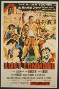 t096 LAST COMMAND linen one-sheet movie poster '55 Sterling Hayden