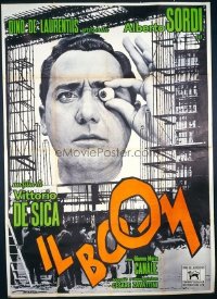 VHP7 419 IL BOOM Italian two-panel movie poster '63 Vittorio De Sica