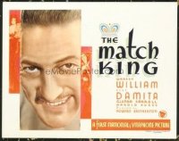 1256 MATCH KING title lobby card '32 Warren William giant close up!