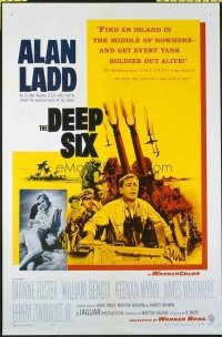 1530 DEEP SIX one-sheet movie poster '58 Alan Ladd, William Bendix, WWII