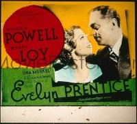 VHP7 238 EVELYN PRENTICE glass lantern coming attraction slide '34 Powell, Myrna Loy