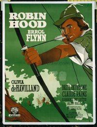 1016 ADVENTURES OF ROBIN HOOD linenbacked Danish movie poster R51 Errol Flynn