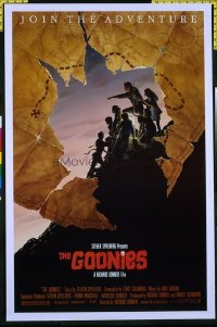 4633 GOONIES map style one-sheet movie poster '85 cool Struzan art!