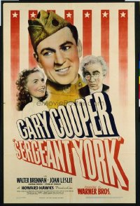 v184 SERGEANT YORK  1sh '41 Gary Cooper, Howard Hawks