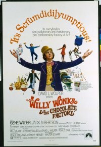 VHP7 515 WILLY WONKA & THE CHOCOLATE FACTORY linen one-sheet movie poster '71