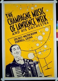 179 CHAMPAGNE MUSIC OF LAWRENCE WELK linen 1sheet